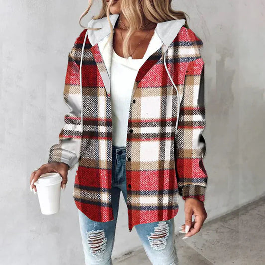Isla Plaid Button Jacket