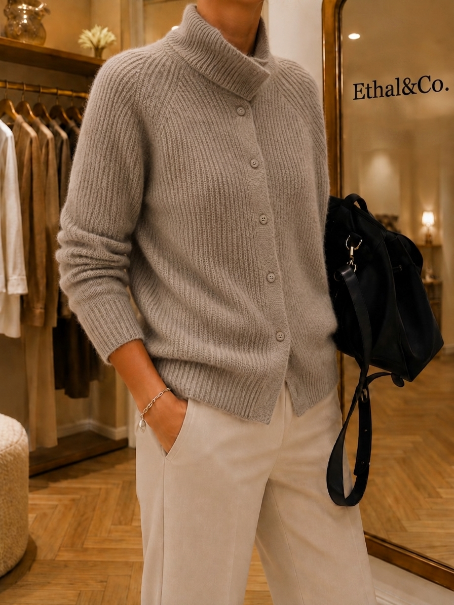 MILA™ Comfort Button Sweater